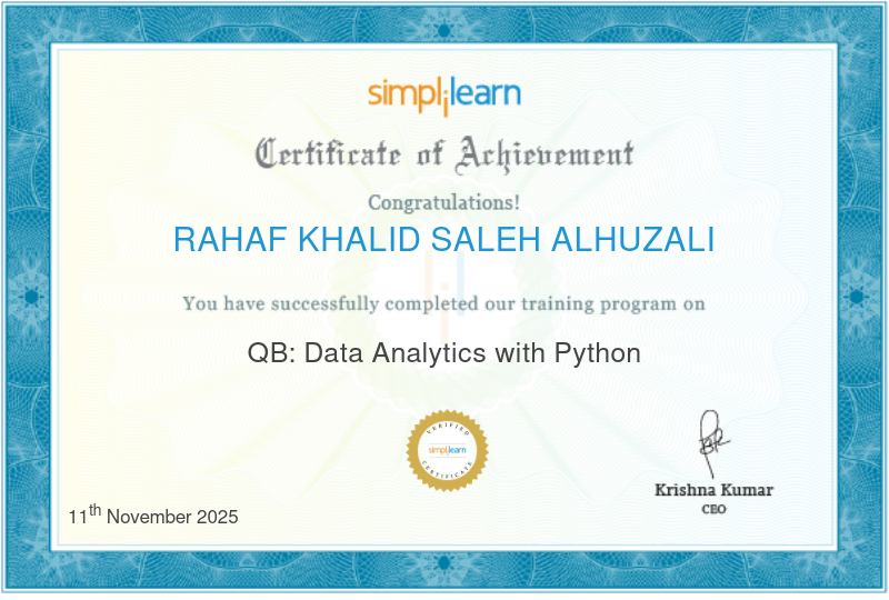 ‏رهف الهذلي‏ - ‏Data Scientist / Analyst | Python | SQL | Power BI ...