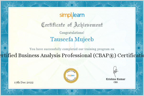 Tauseefa Mujeeb PSPO™ I - Lead - Business system Analyst|Technical ...