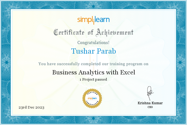Tushar Parab - Data Analyst | Business Analyst | Tableau | Python ...